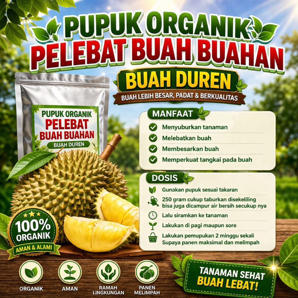 boster pelebat buah durian