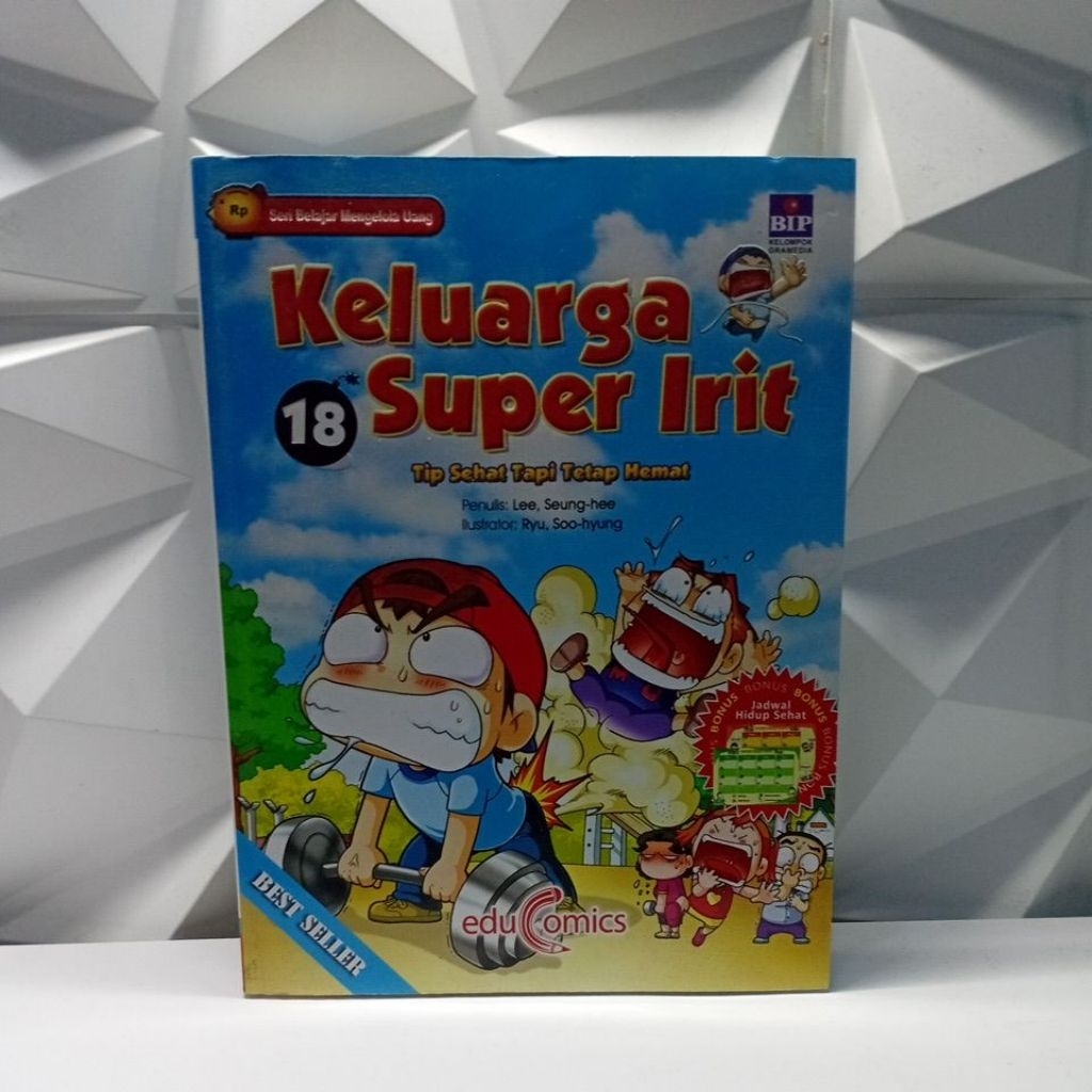 buku educomics keluarga super irit 18,tip sehat tapi tetap hemat,buku baik used seken bekas preloved