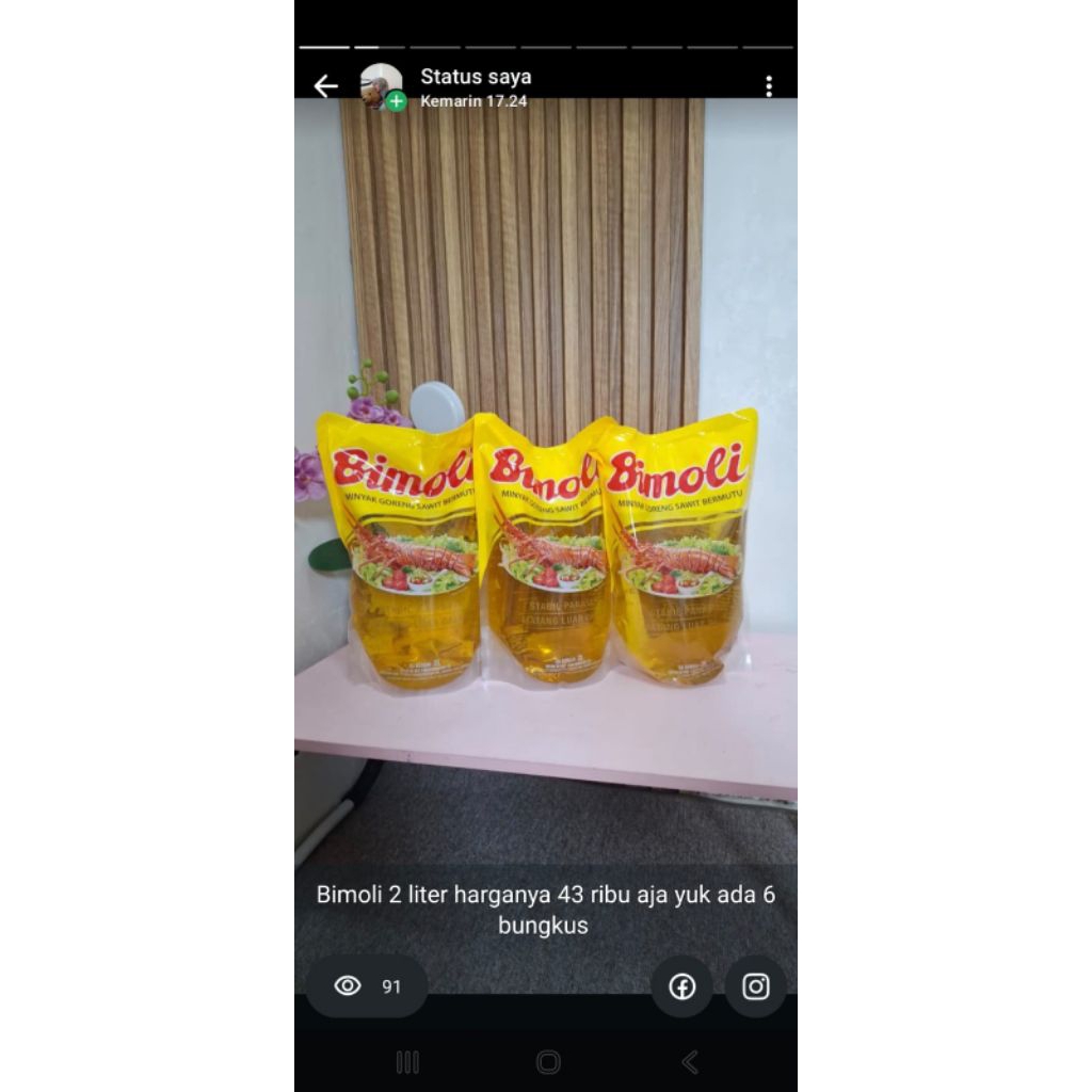 minyak 2 liter bimoli