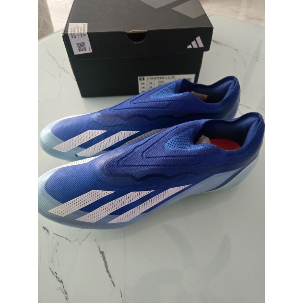 Sepatu Bola Pria ADIDAS X Crazyfast 1 LaceLess FG Original Size 44 2/3