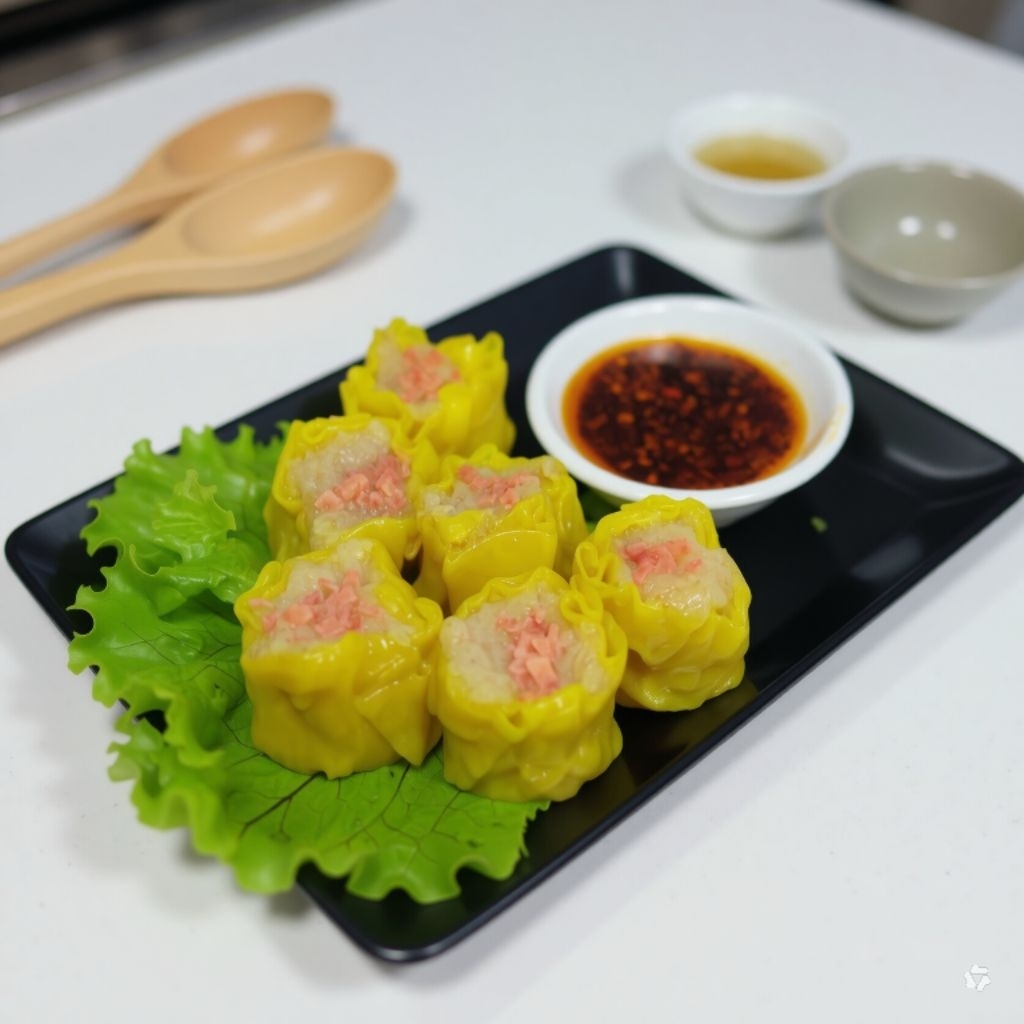 Dimsum Ayam dengan Chili Oil