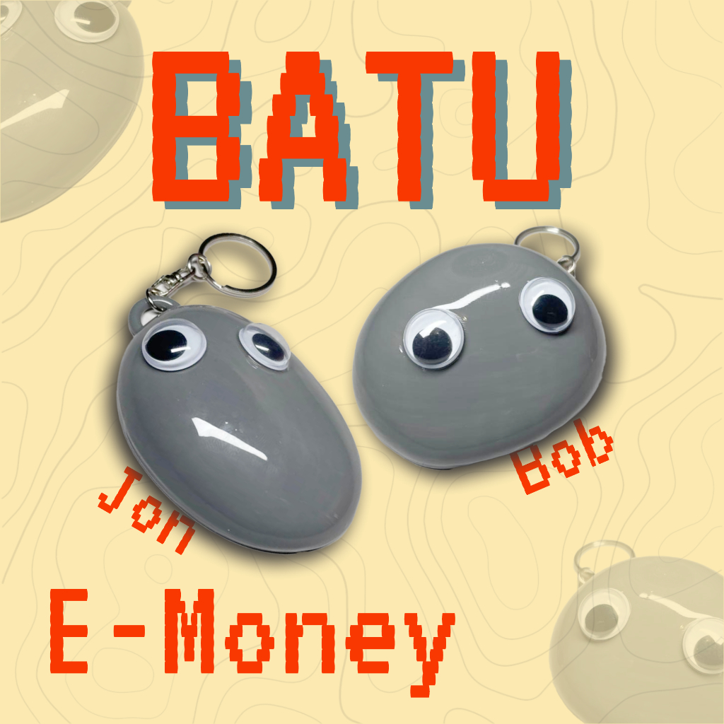 Gantungan Kunci E-Money Karakter Batu Lucu | Souvenir Custom Gemoy