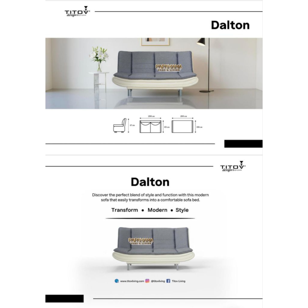 Sofabed Titov - Sofa Tamu Titov Dalton garansi 5thn - Medan - Sofa santai  - Sofa Minimalis