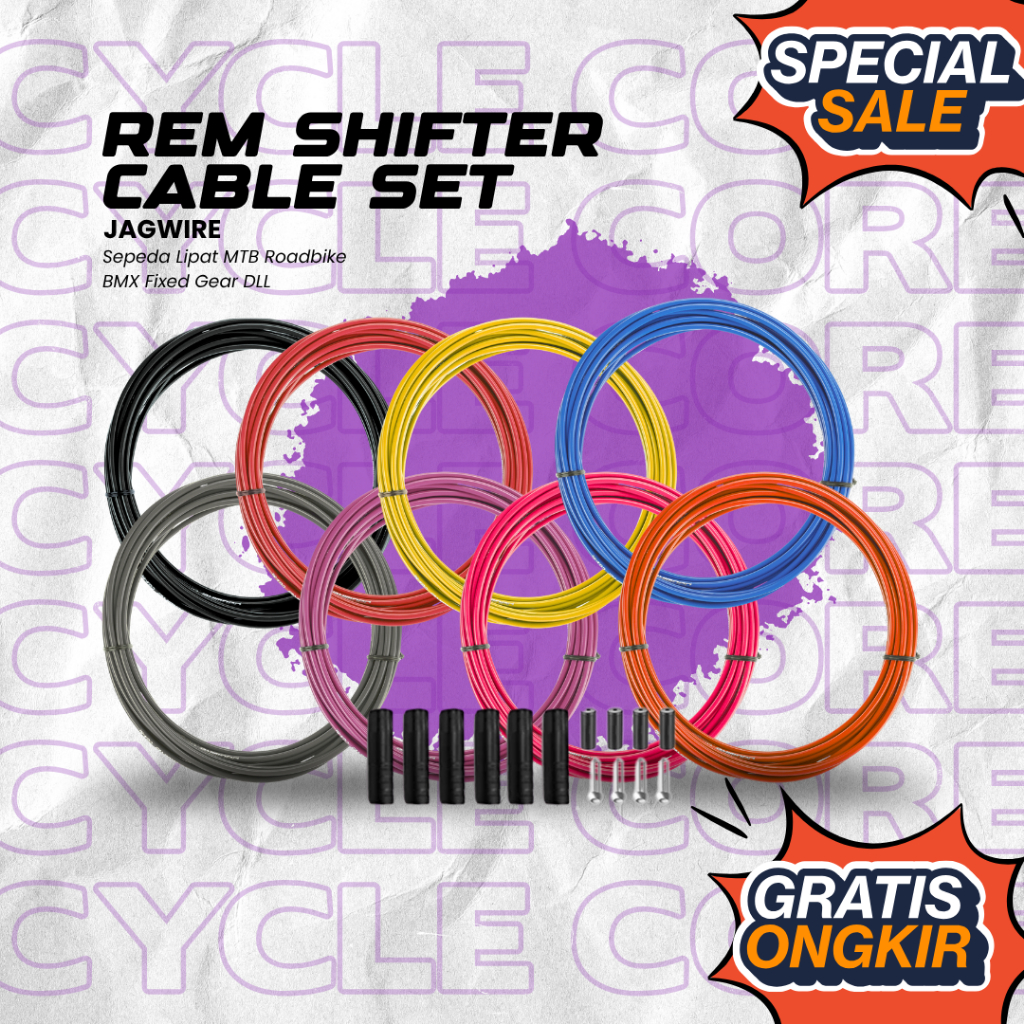 Kabel Set JAGWIRE Rem Shifter Cable Set Sepeda Lipat MTB Roadbike BMX Fixed Gear DLL