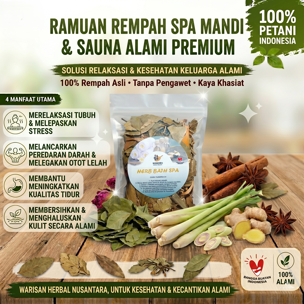 Rempah Mandi Timung Badan Spa Sauna Timungan Pengantin