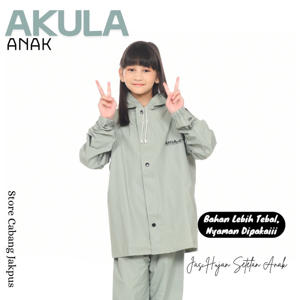 AKULA Jas Hujan Anak Akula Anti Rembes Kuat Nyaman