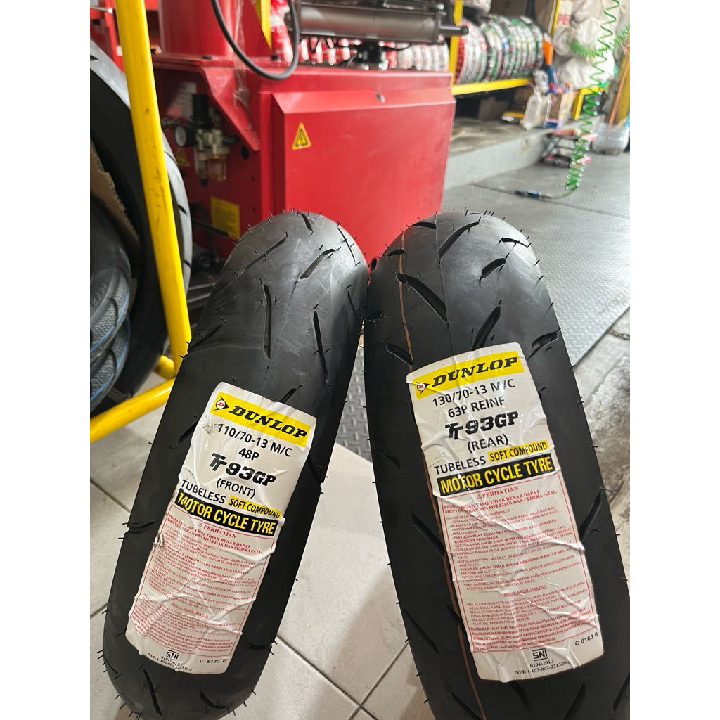 DUNLOP BAN TT93GP 110/70-13 130/70-13 BAN RING 13 TUBELESS SOFT COMPOUND ORIGINAL