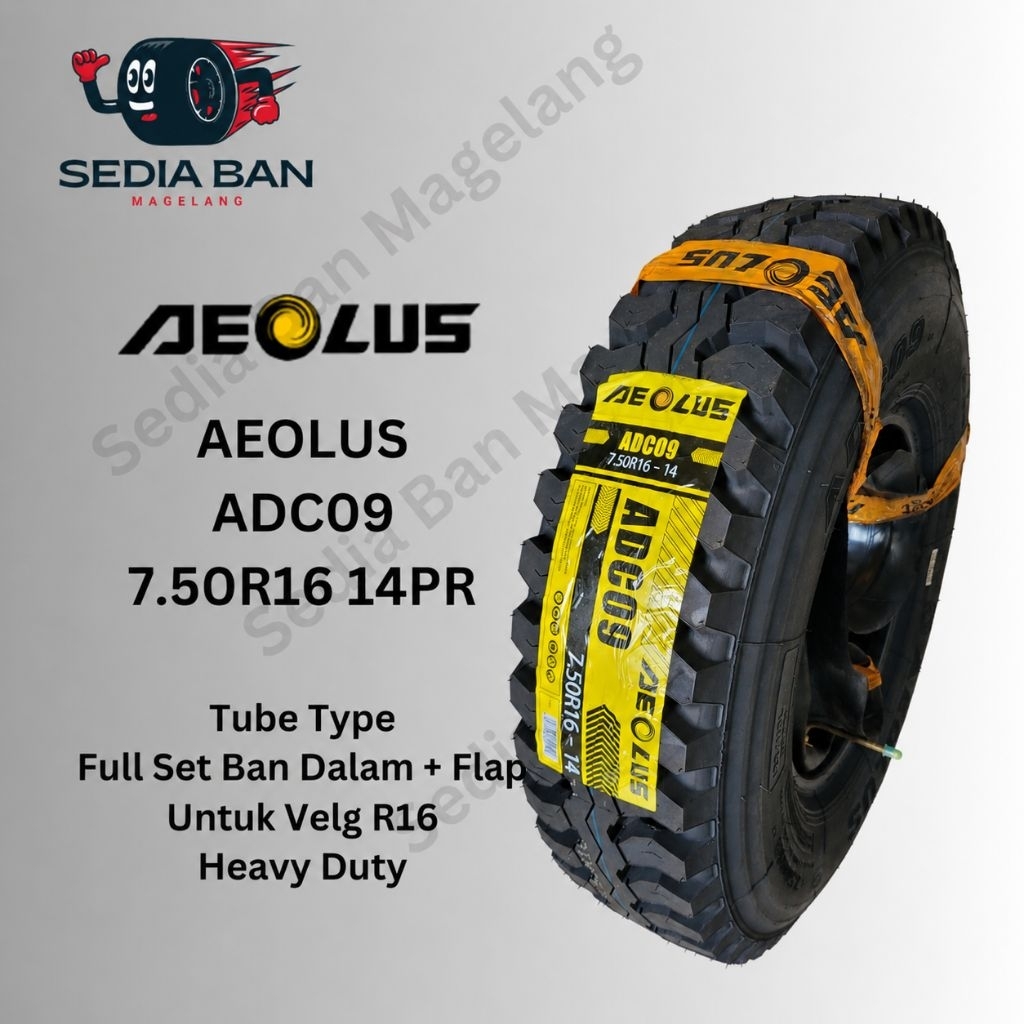 Ban Truk Ban Luar Truk Aeolus ADC09 750R16 14PR - Ban Kawat 750R16 - Aeolus Aulus  - Sedia Ban Magel