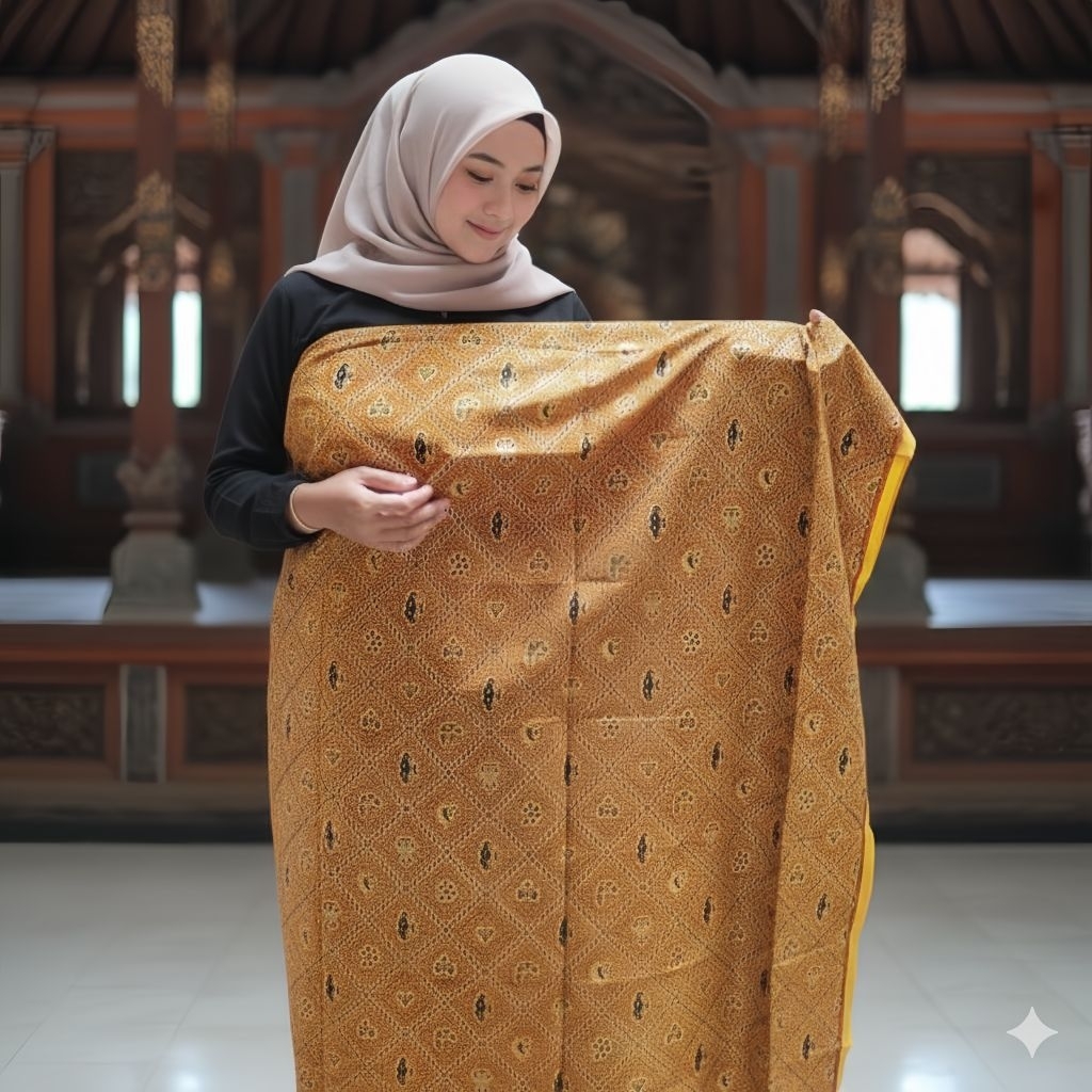 Kain Jarik Batik Pengantin Seserahan Motif Sidomukti Prodo kilap Emas