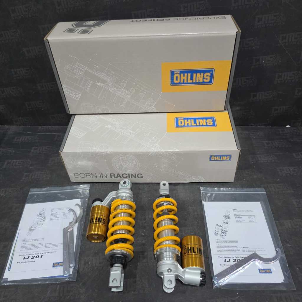 Shockbreaker Ohlins IJ 201 202 Depan Belakang Italjet Dragster Original