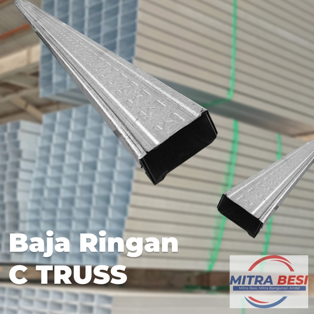 Baja Ringan Kanal C Truss C75 0.75mm Galvalum Rangka Atap Anti Karat