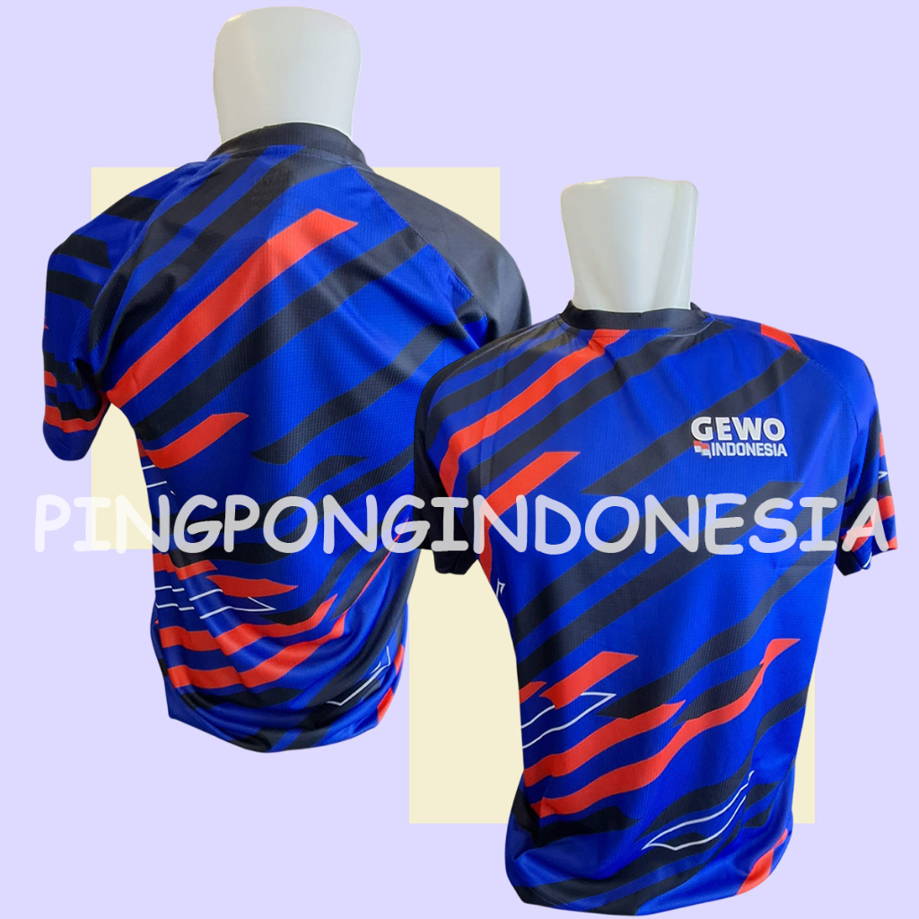 GEWO Shirt Ponza III - Baju Gewo Kaos Pingpong Tenis Meja Sport Jersey Gewo Indonesia Baju Olahraga 