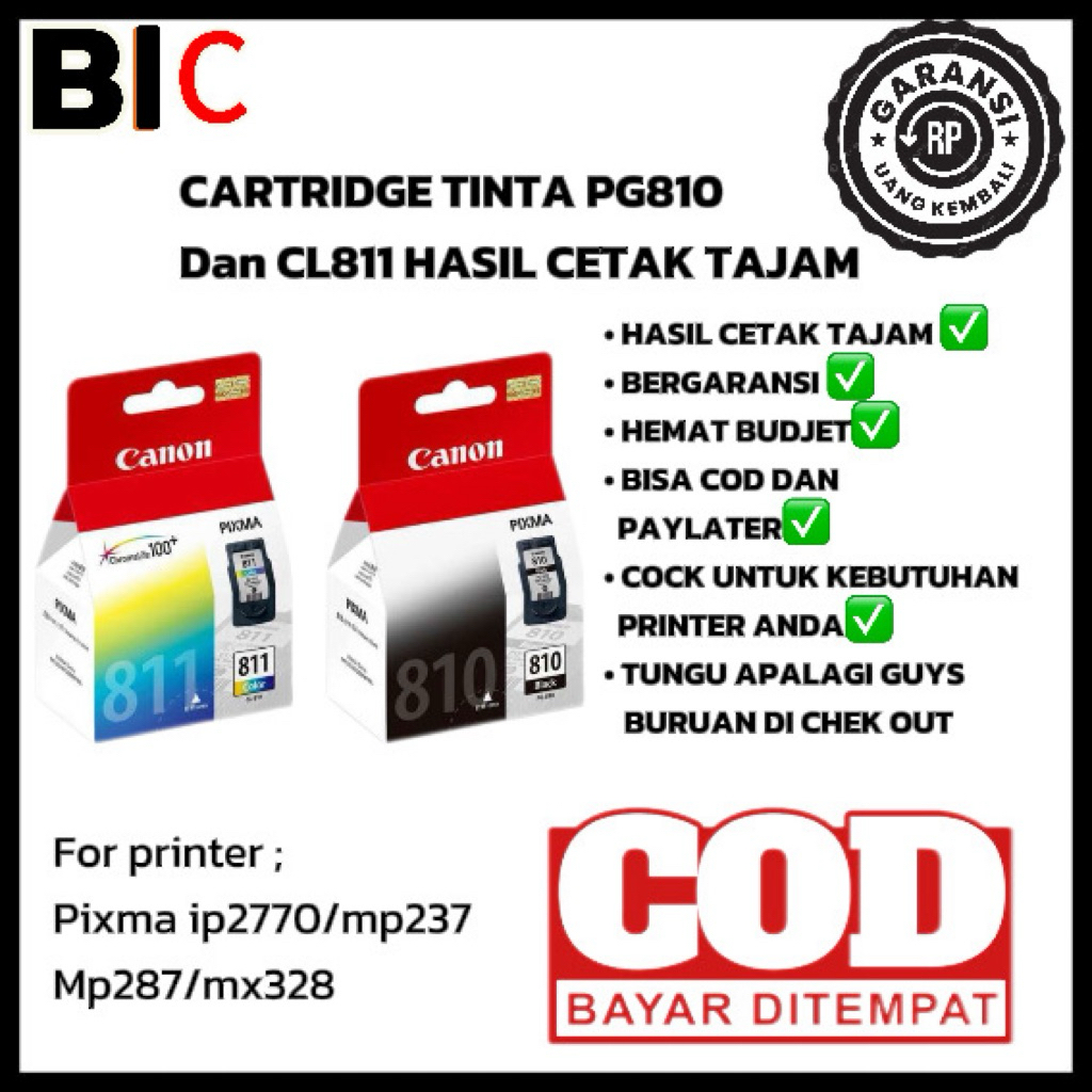 Cartridge  Printer Canon 810 811 for Ip2770,,,mp287