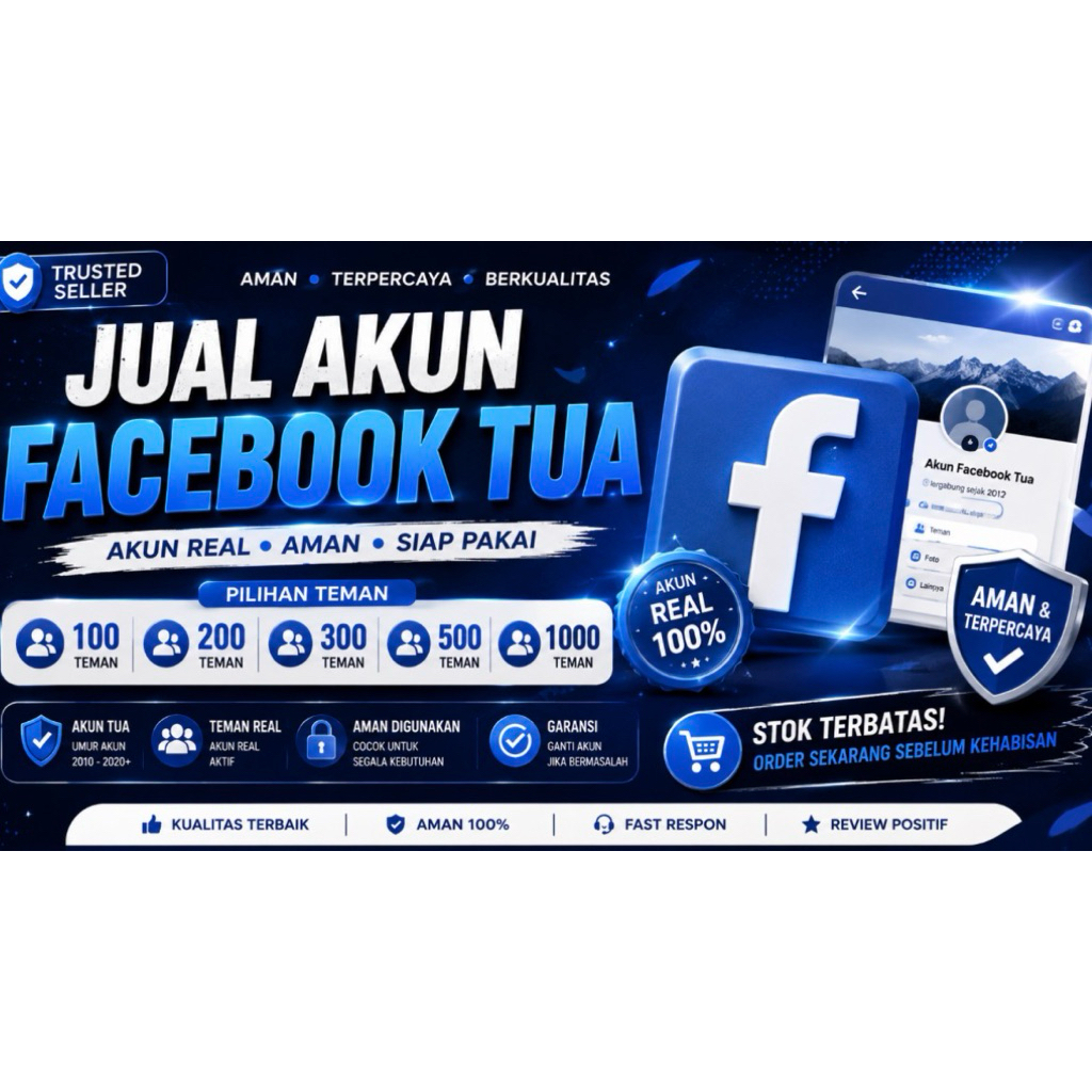 AKUN FACEBOOK TUA TEMAN 100-1000