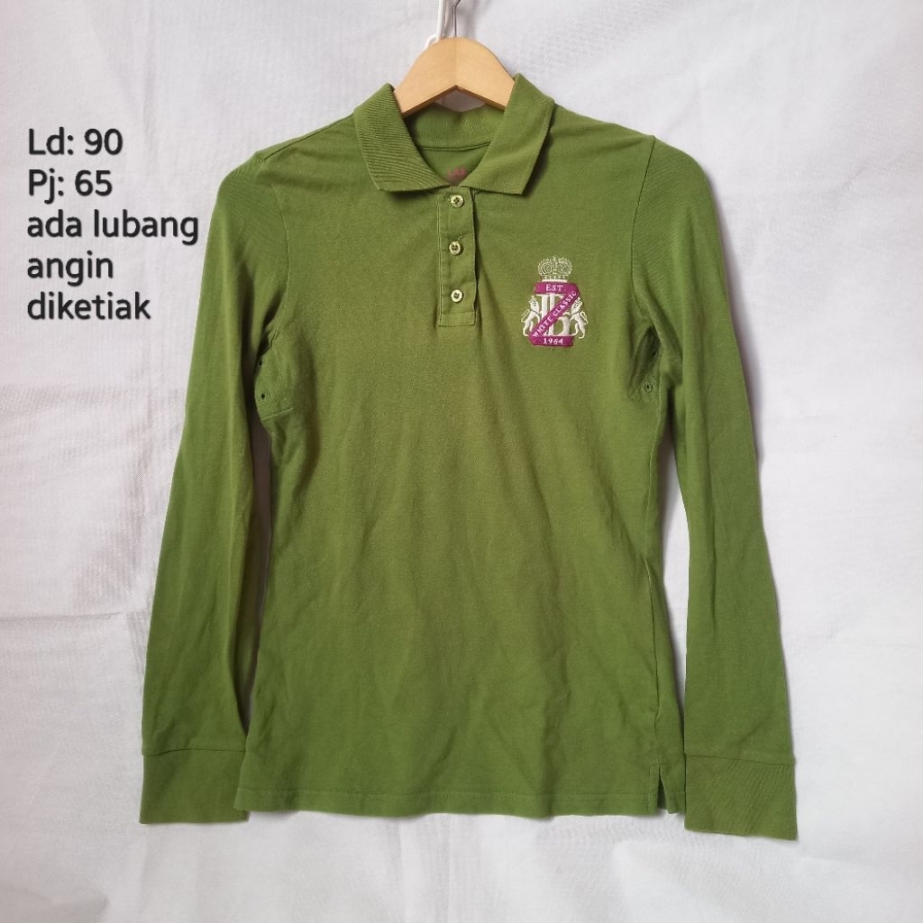 LD:90 P:65 LAB KAOS POLO MOTIF LUBANG KANAN KIRI