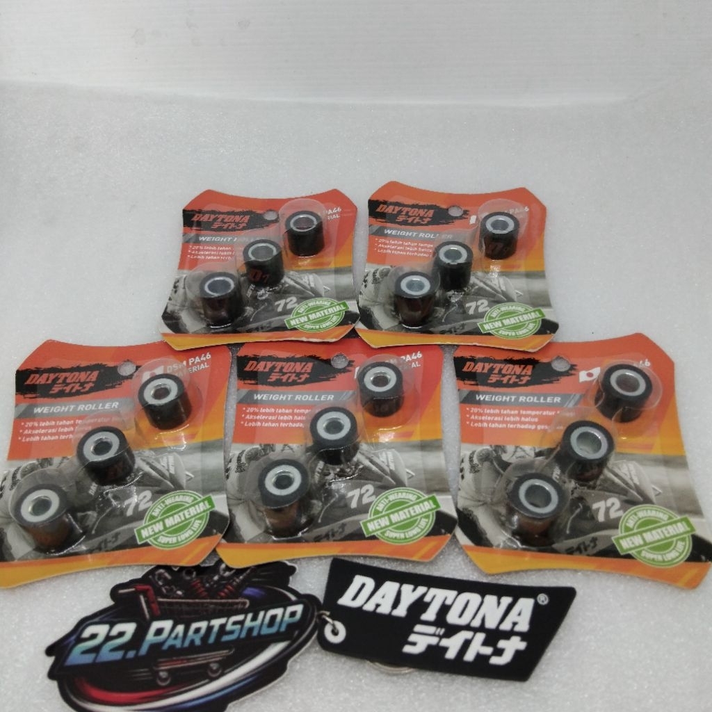 Roller DAYTONA Racing BEAT KARBU | KVY 3PCS Roller Beat/scoopy/Spacy Karbu