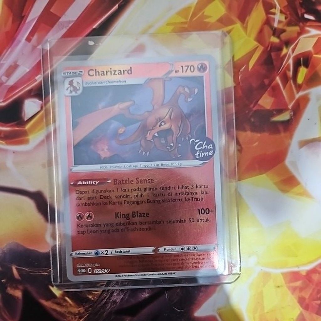 kartu pokemon tcg indonesia Charizard holo foil 351 /S-P promo chatime