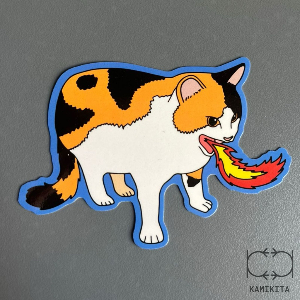 Title: Stiker Kucing “Meowzilla” - Vinyl Waterproof