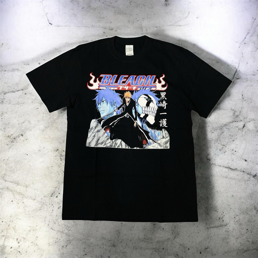 Ichigo Kurosaki Bankai | Kaos Anime Bootleg Bleach | Black Color