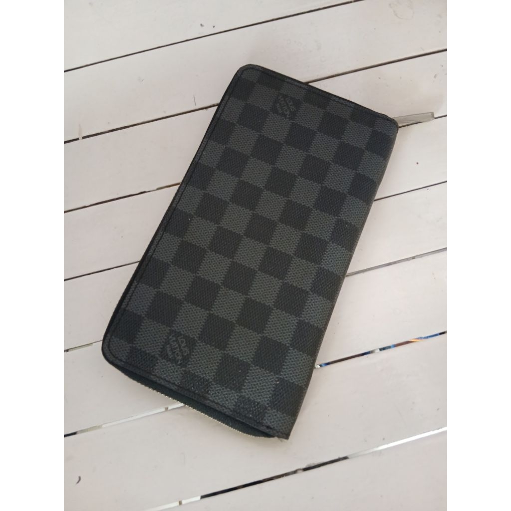 LV Zippy Organizer Wallet Damier Graphite 2008 Preloved