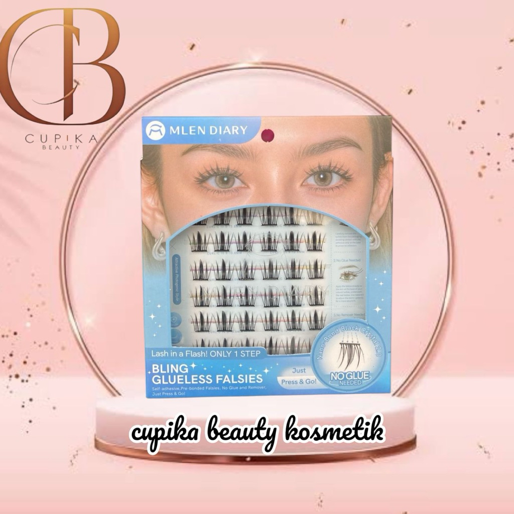 ap.cx}[tanpa lem] MLEN DIARY bling glueless falsies bulu mata awet nyaman dan lembut