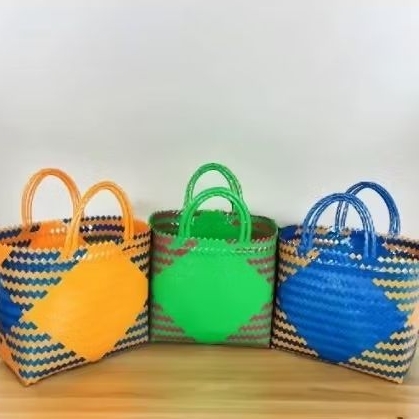 Tas anyam plastik kaca/tas anyam antik