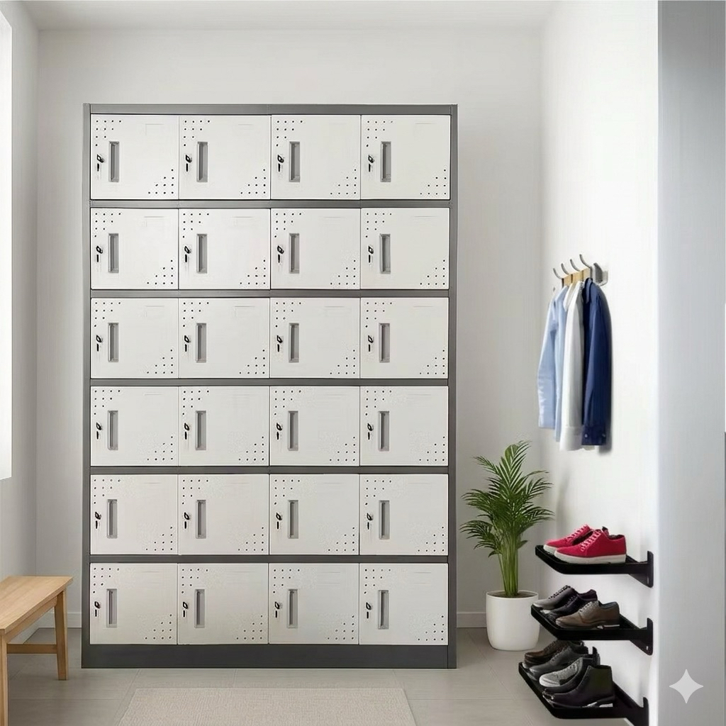 Lemari Loker Locker Cabinet 24 Pintu Full besi AAL 424