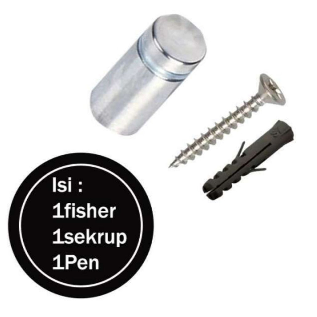 Baut pen 12x20 1 set fisher dan skrup