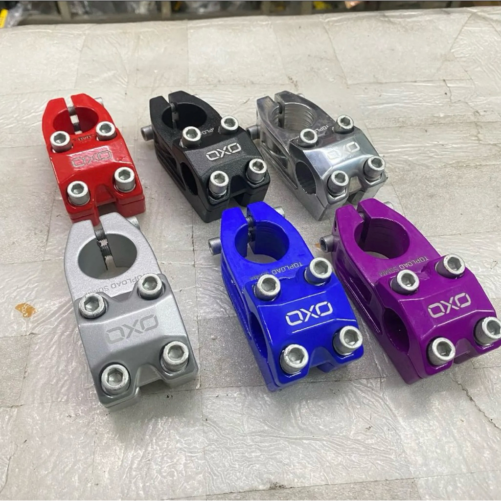 Stem OXO ST-29 BMX Top Load for BMX - Stem BMX OXO Topload ST 29 50mm Hitam Silver Biru Merah Ungu C