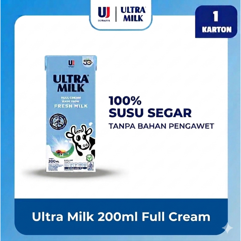 ULTRA MILK SUSU UHT 200ml 1 Dus