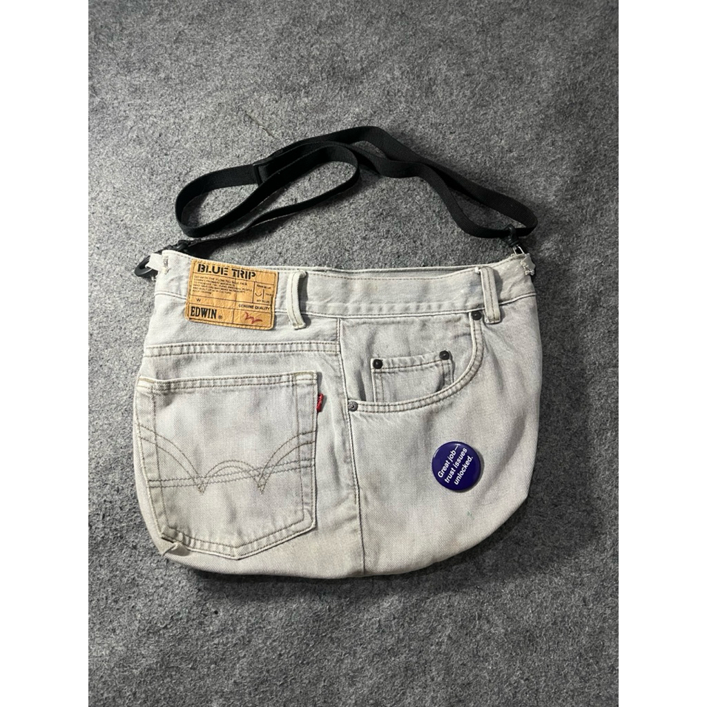 Handmade Tas Custom dari Jeans Second