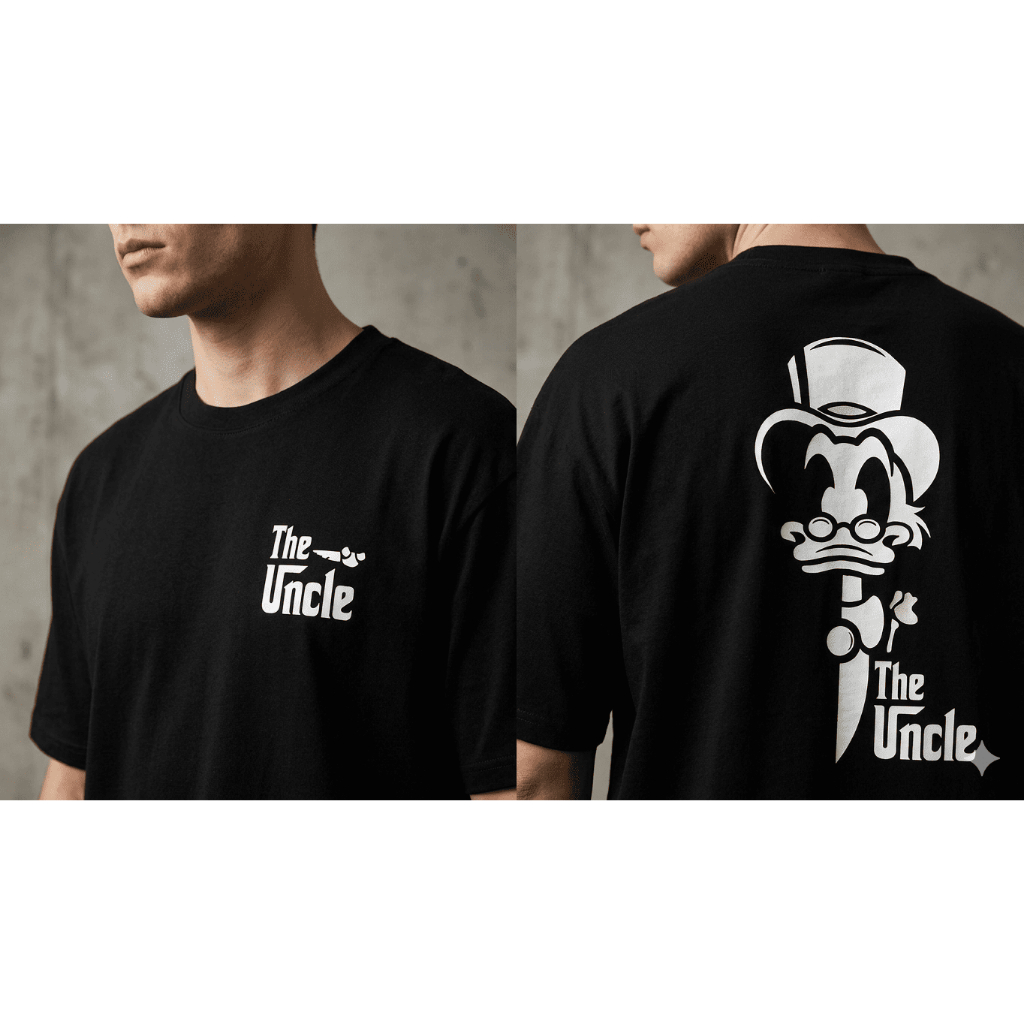 KAOS OVERSIZE THE UNCLE GODFATHER PARODY / T-Shirt Heavy Cotton Premium / Baju Kaos Distro Grafis Do