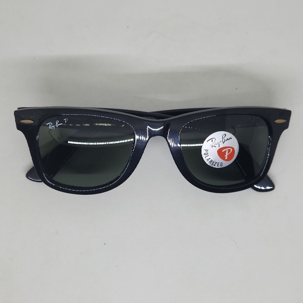 Ray-Ban Wayfarer Black | Green Polarized Lenses | RB2140 901/58 50/22 - Original