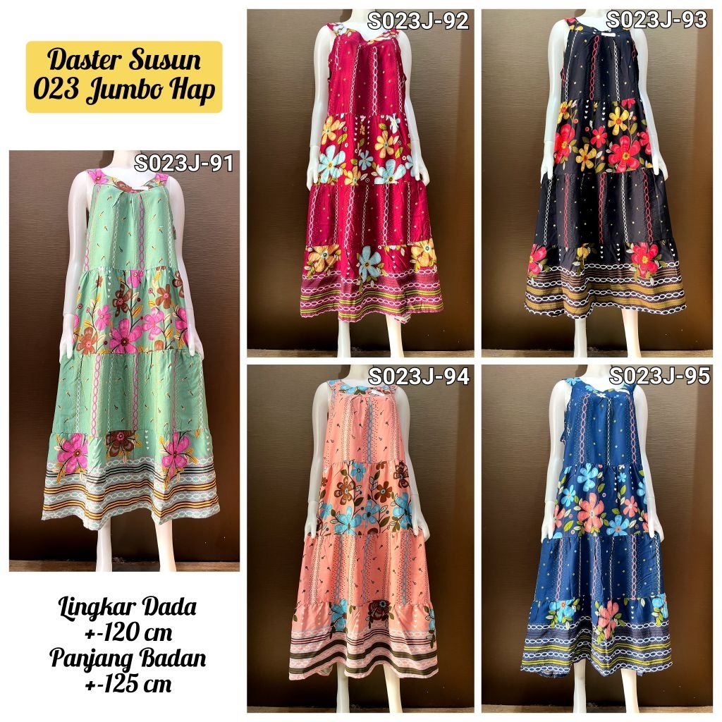 Daster HAP Susun 023 Jumbo Yukensi Singlet Gondil Cantik Adem Viral Kekinian Baju Tidur Kain Nyaman 