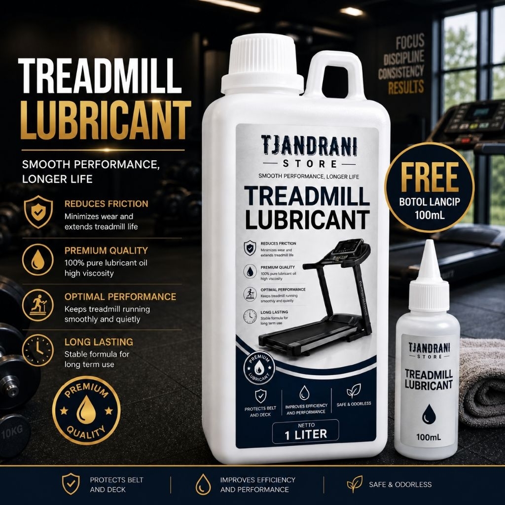 Minyak Pelumas Treadmill Kemasan 1 Liter 100mL Manual dan Elektrik Treadmill Lubricant