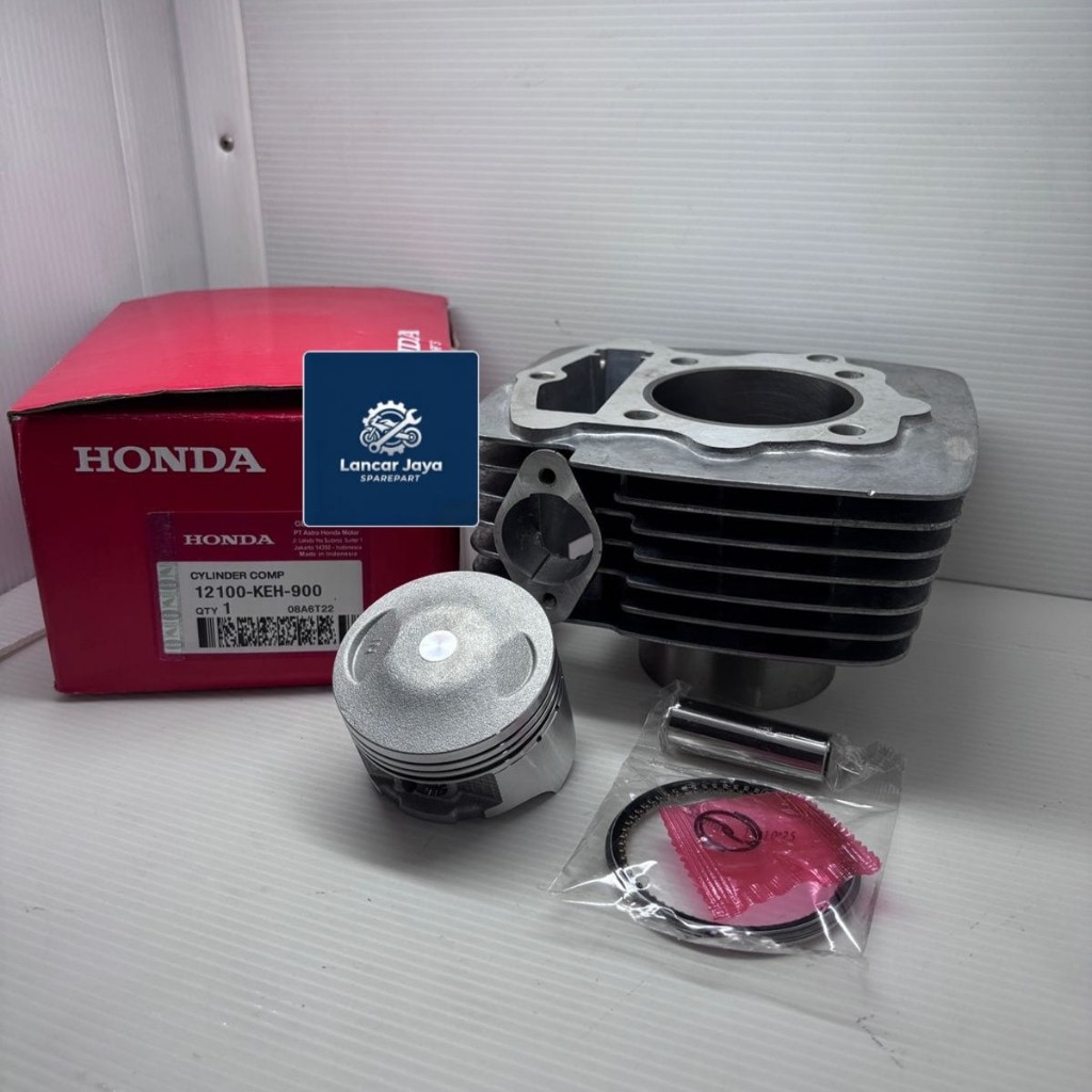 BLOK SEHER / BLOK CYLINDER KIT KOMPLIT  12100-KEH-900 Honda Megapro Lama, Primus, atau GL Pro Neotec
