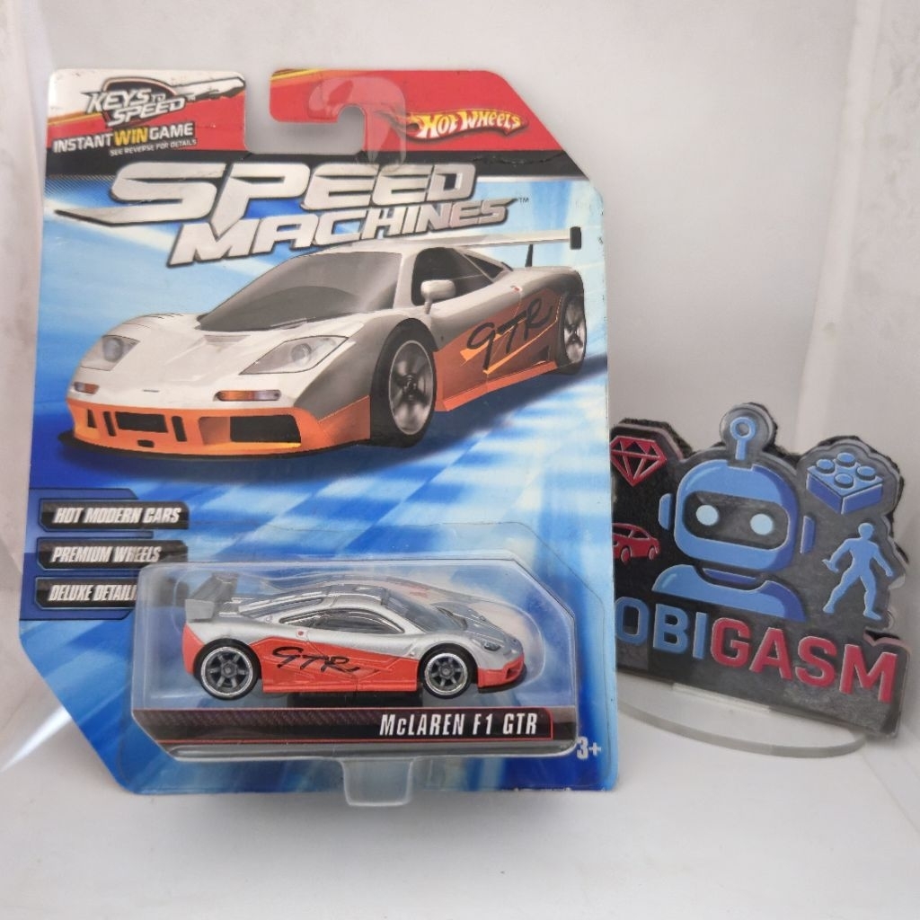 Hotwheels McLaren F1 GTR | Silver Orange | Speed Machines | VVHTF | Rare Item