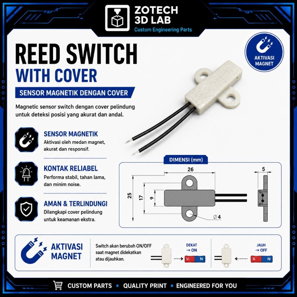 Sensor Magnet 2 kabel - Reed Switch