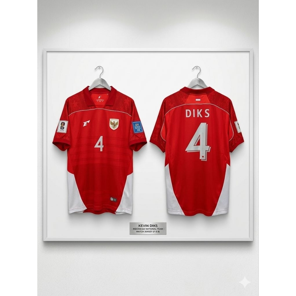 ERSPO Jersey Timnas Indonesia Short Sleeve Replica Version with Nameset Original Erspo DIKS BNWT