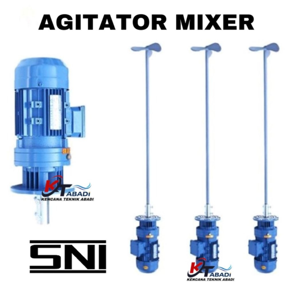 Mixer Agitator Kimia SUS 304 2.2Kw 3Hp 380V 4Pole Agitator Mixer Kimia