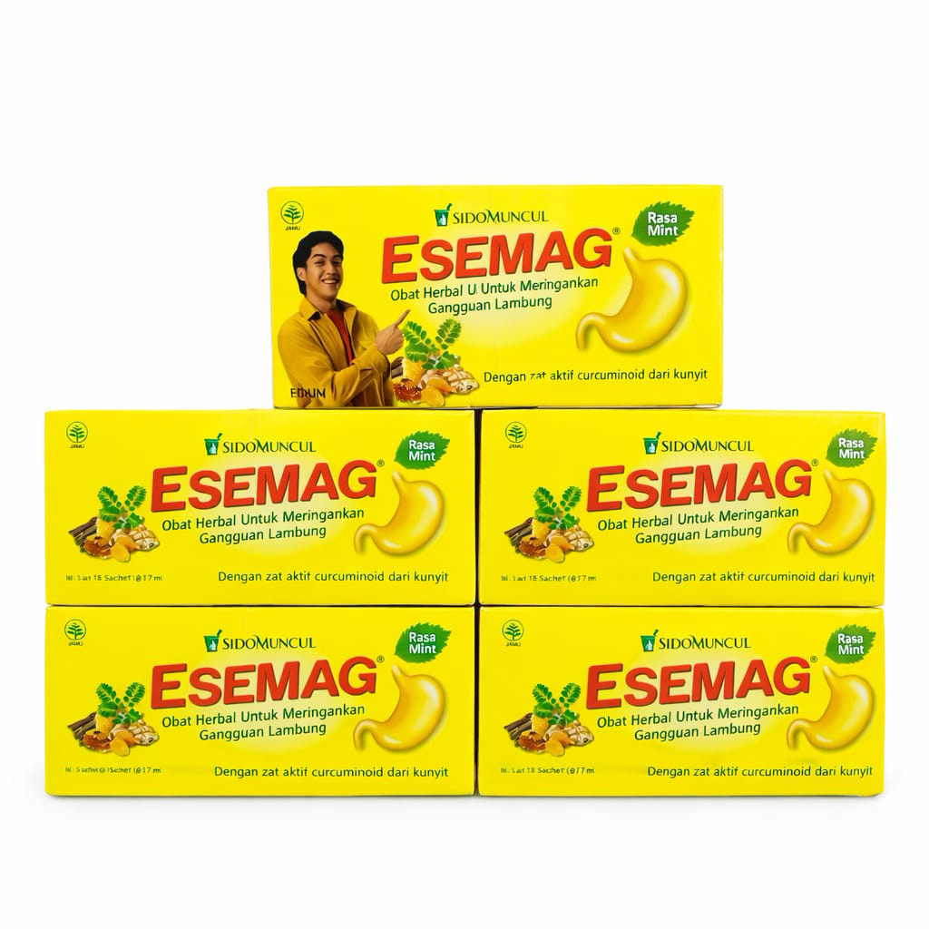 Esemag Herbal Lambung Isi 5 Sachet Obat Herbal Maag Asam Lambung Original