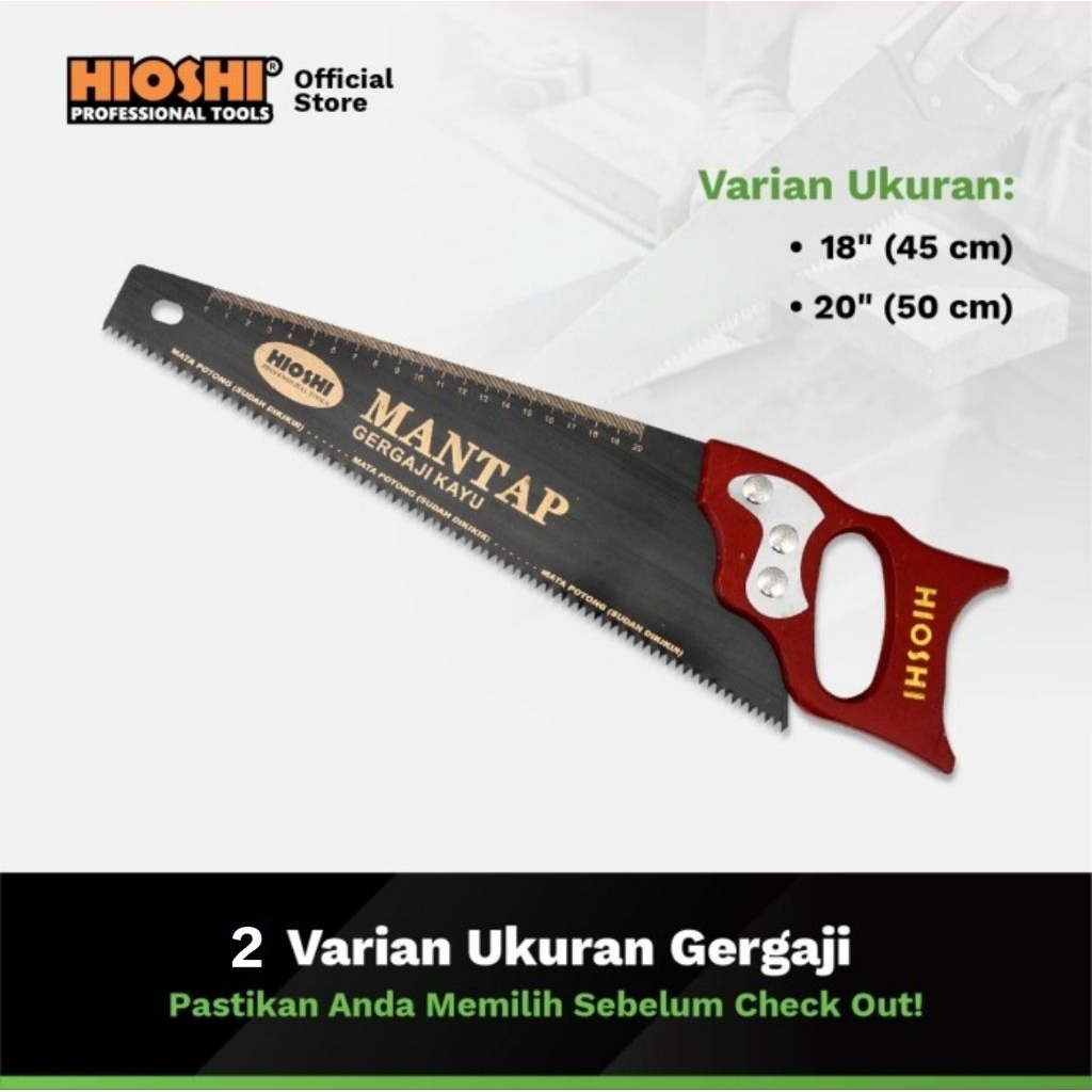 Gergaji Gorok Kayu MANTAP by Hioshi  (2 Varian; 18", 20")