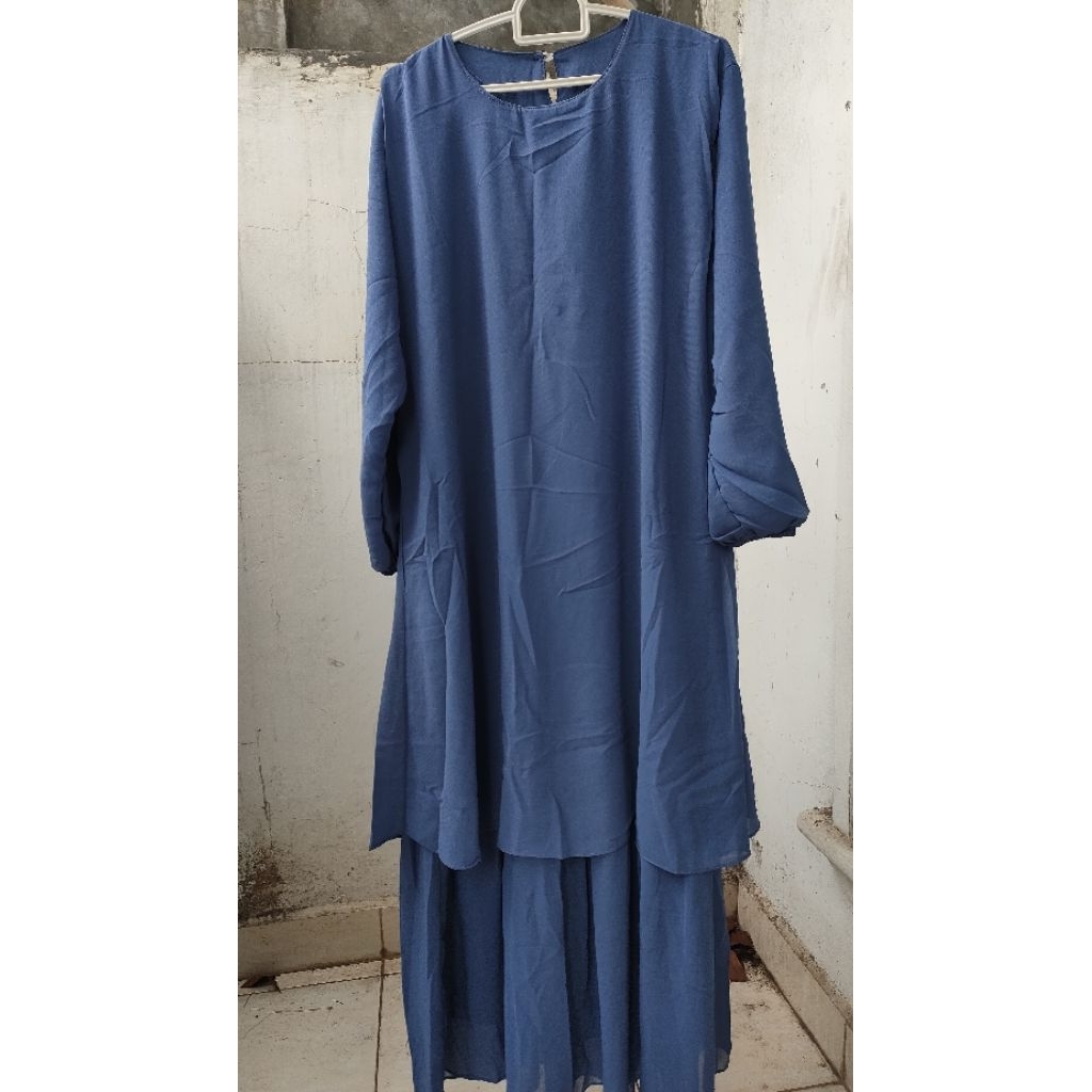 Preloved Gamis Malaysia Denim LD 110
