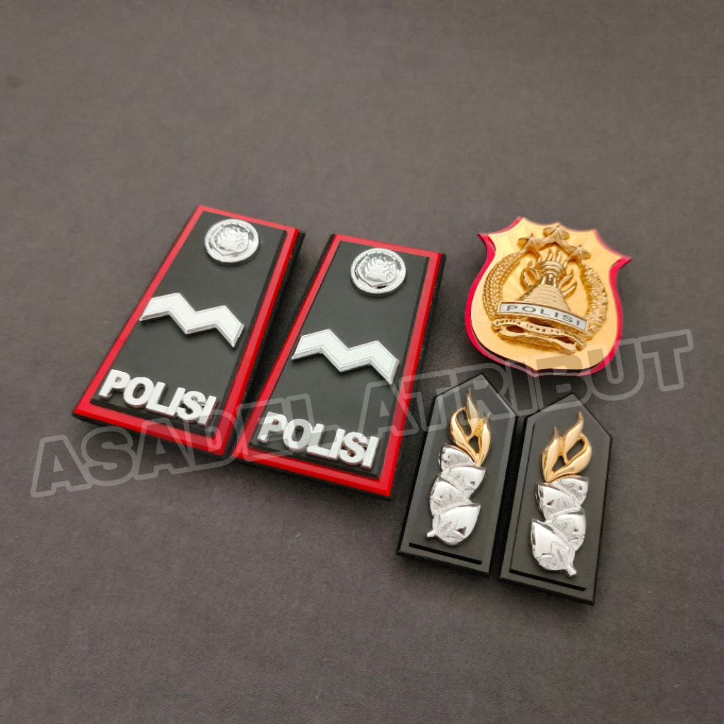 SET KOMPLIT PANGKAT AIPDA PDH FULL MIKA LIS MERAH / PANGKAT AIPDA PDH POLRI / PANGKAT AIPDA PDH FULL
