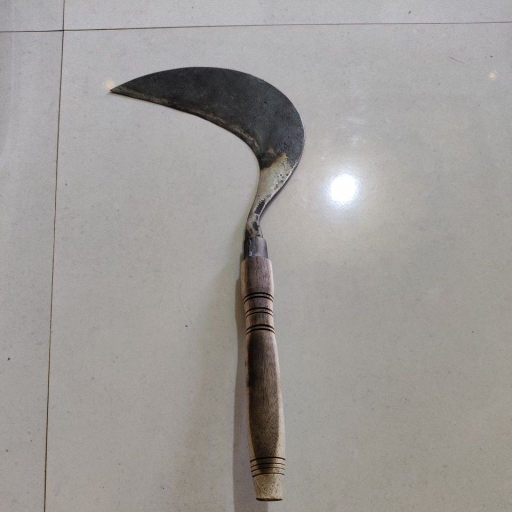Arit Besar Baja Per Asli Sepuh Tua - Sabit Rumput & Ranting Super Tajam Anti Meleyot