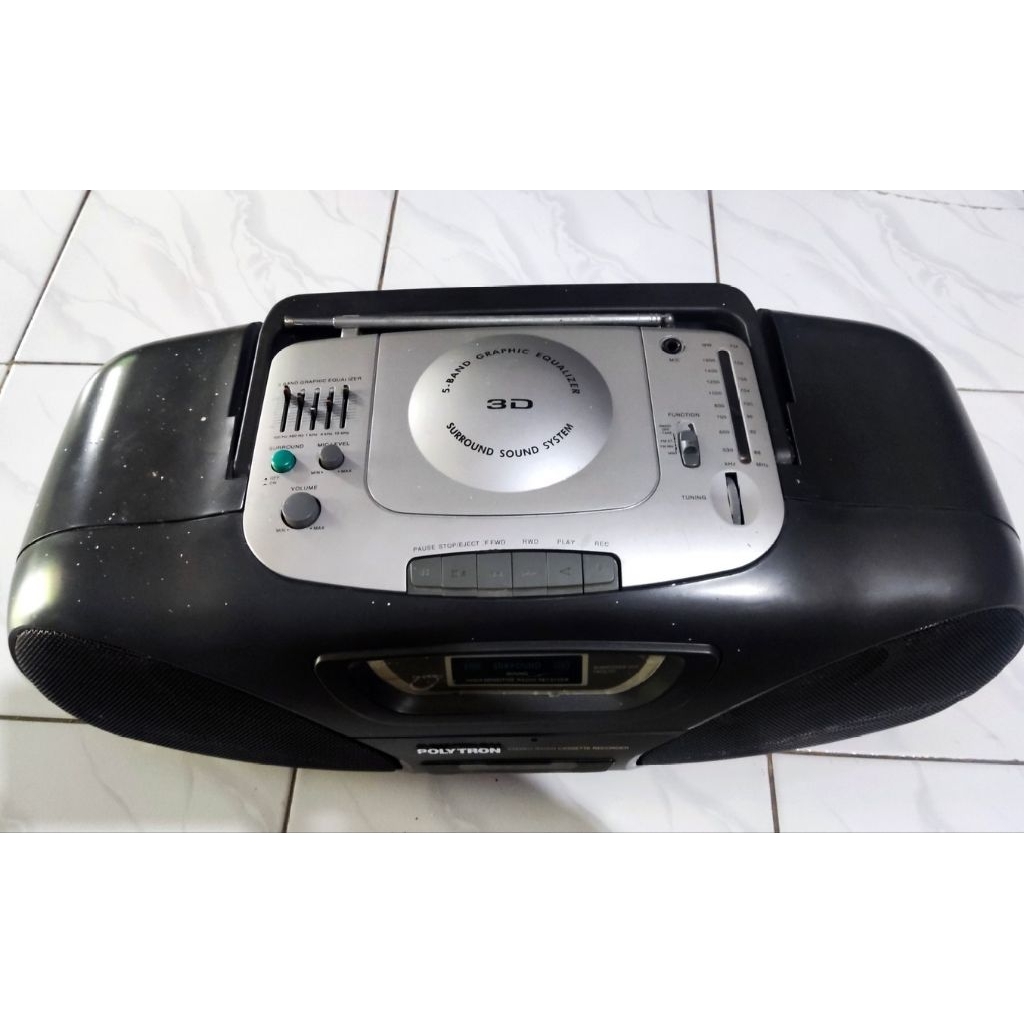 Radio Tape Kaset pita POLYTRON compo speaker amplifier aux in