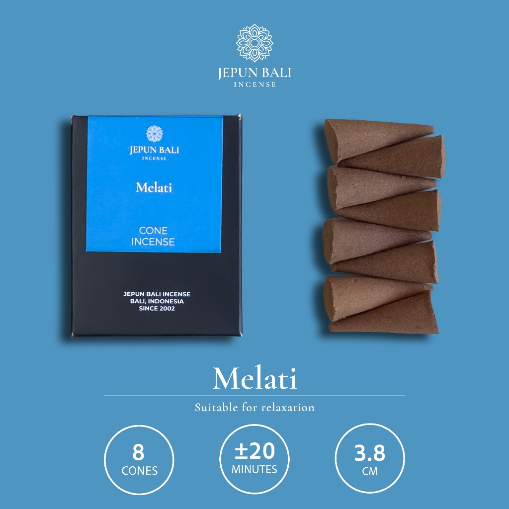 Dupa Kerucut Aromaterapi - Melati - Jepun Bali Incense