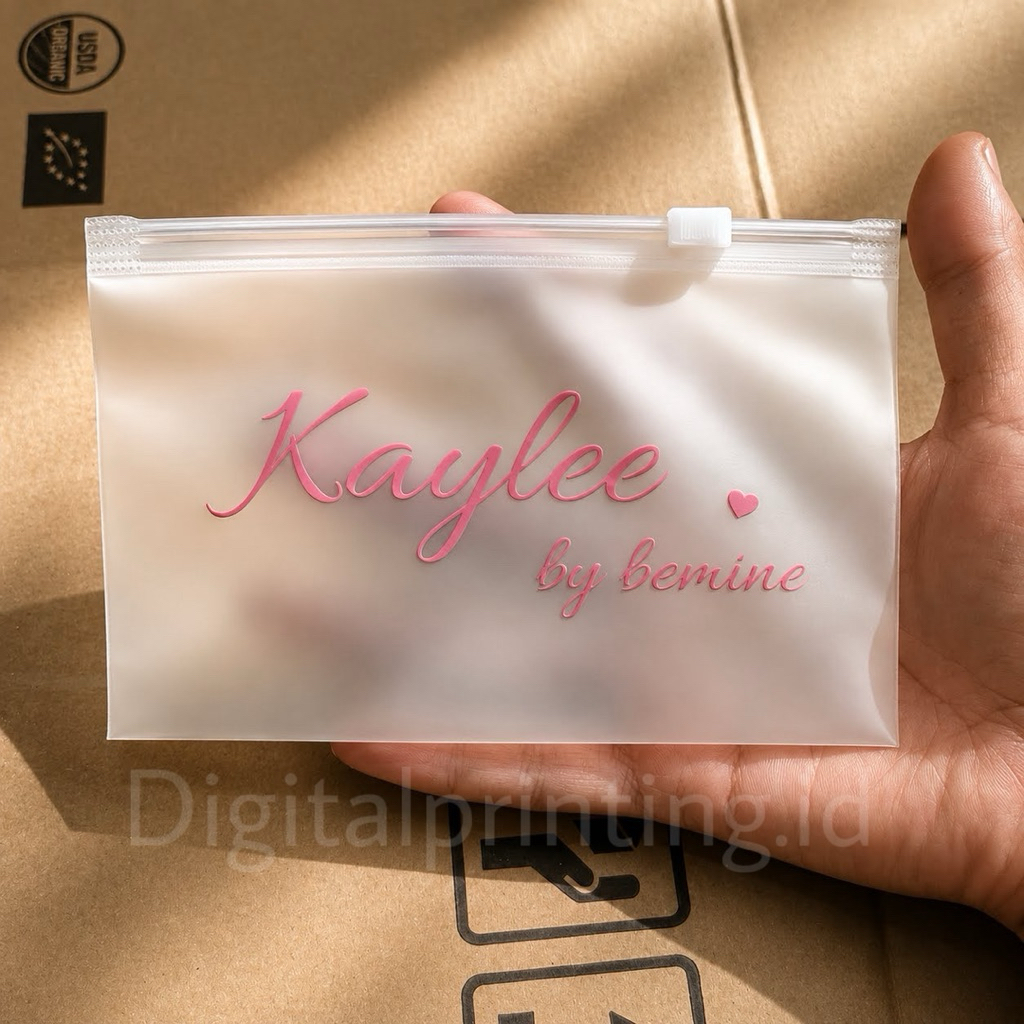 Zipper Custom Design 100 Pcs Ukuran 15x20 17x25 Plastik Zipper Pouch Custom Logo Kemasan Produk Baju