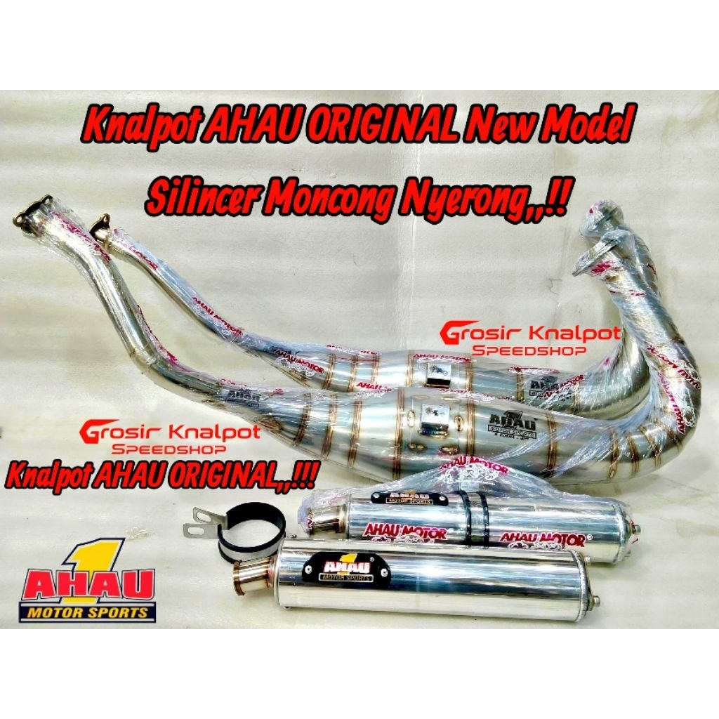 NEW Produck Knalpot AHAU one Ahau1 Racing Original Stainles Moncong Miring Kawasaki Ninja RR R SS ZX