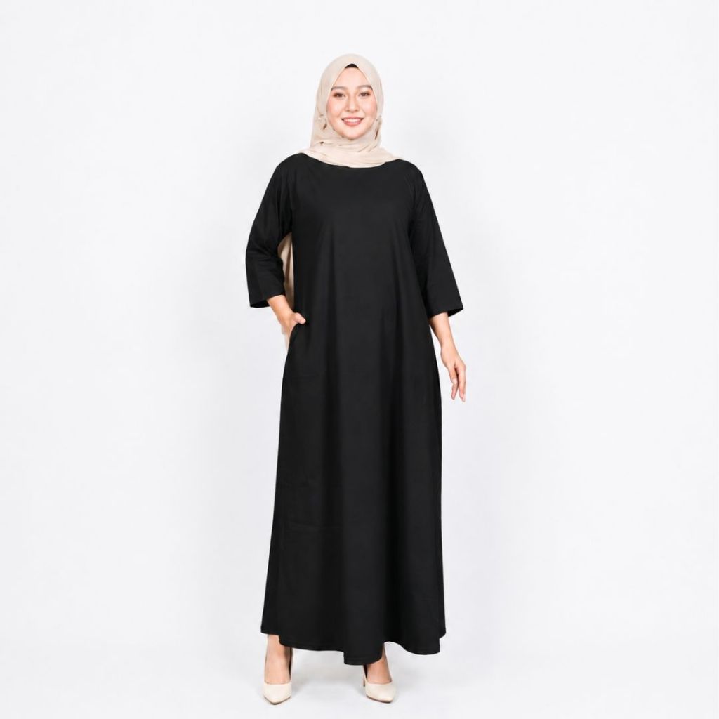 Pojee - Gamis Wanita Dewasa - Hitam